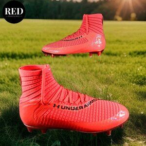 Under Armour Highlight 2 MC Knit Red Football Cleat 3027304-600 - Men's Sz 10.5